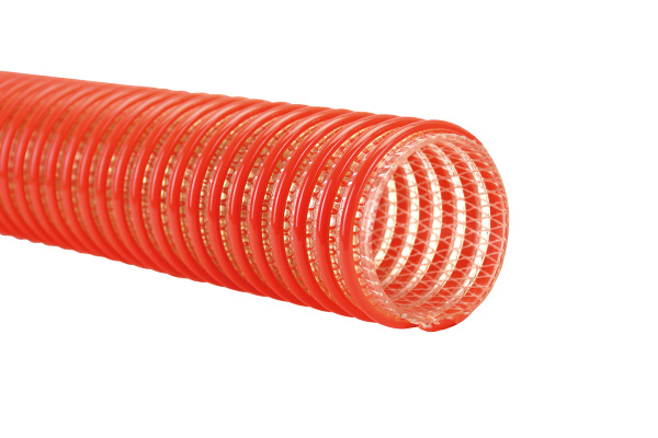 Fiber Reinforced And Orange Rigid Pvc Helix Suction Hose